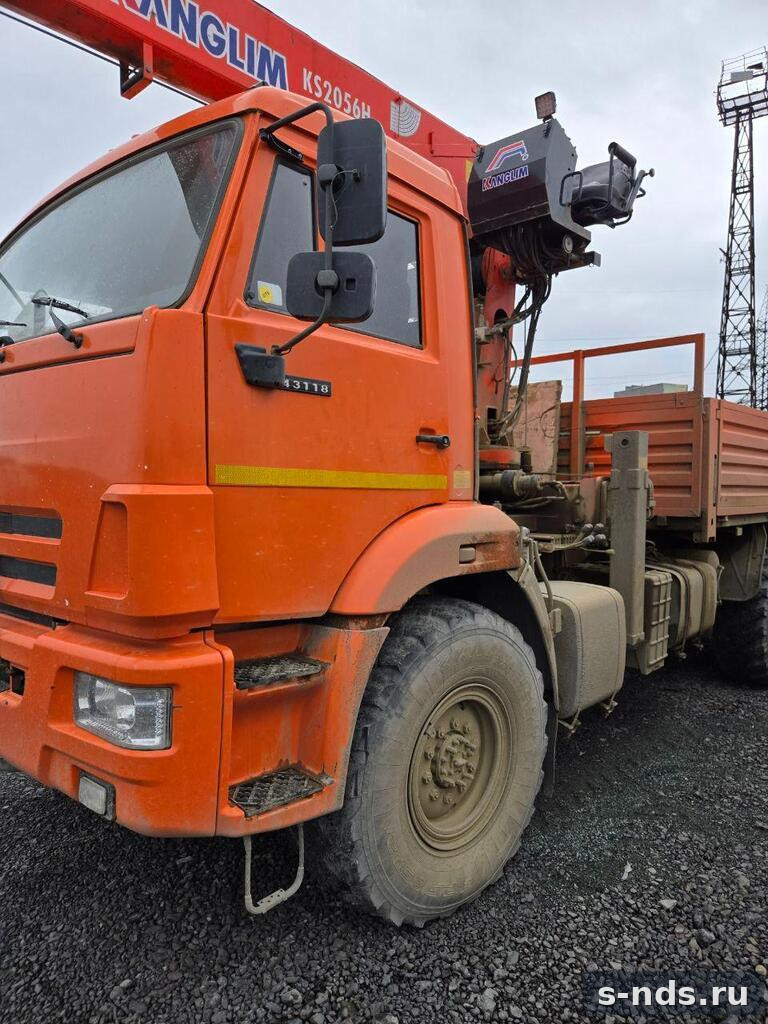 КМУ 8т. KANGLIM_KS2056H шасси 6х6 КАМАЗ 43118