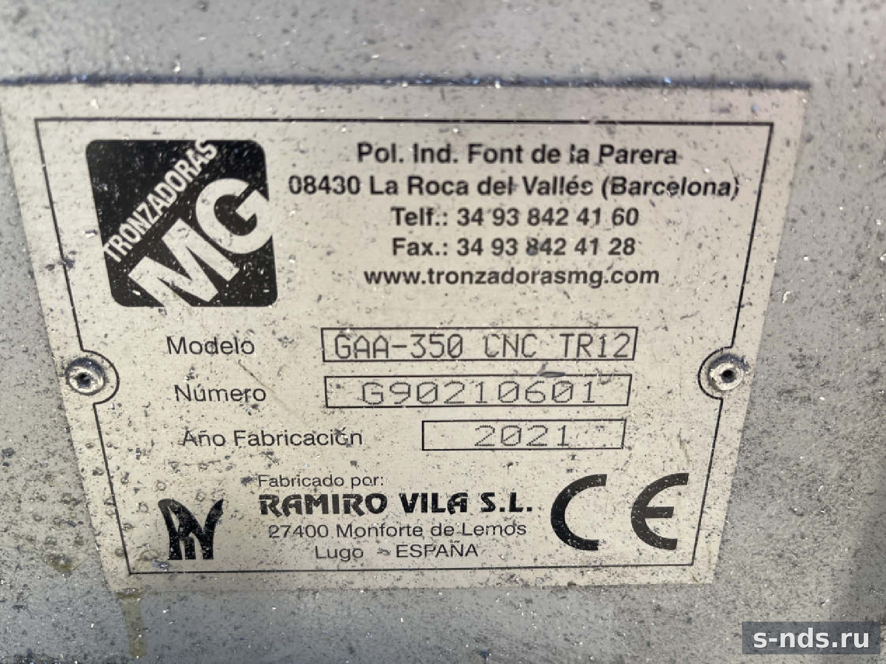 Пила по алюминию TRONZADORAS MG GAA-350-90 CNC TR12