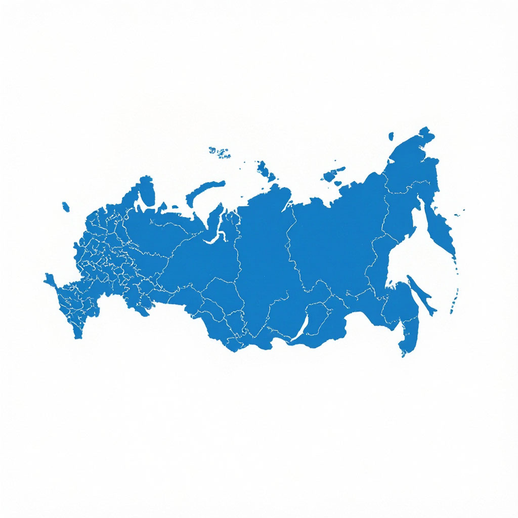 Карта России с регионами охвата сайта s-nds.ru